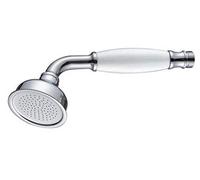 Large Traditional Victorian Shower Head Handset Bath Mixer Ceramic Handle Chrome