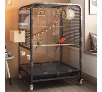 Large Transparent Bird Cage with Full Accessories Set, Ideal for Small Birds like Sunbirds and Munias