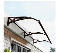 Large Transparent Polycarbonate Door Canopy Durable Aluminum Frame Impact-Resistant Awning for Entrance Garage Balcony Window - Sizes: 60/80/100/120/150cm (150x60cm/59x24in)