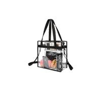 Large Transparent Toiletry Bag Black, PVC Cosmetic Storage, Waterproof Travel Bag