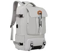 Large Travel Backpack, 70L Lightweight Carry-On, Grey, Camping and Hiking Bag with Carabiner Clip (Gray)