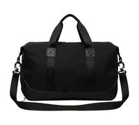 Large Travel Bag, 35 L Carry Handle Shoulder Bag, with Waterproof Compartment, Shoe Rack and Clothes Bag, for Teenage Girls, Sports, Yoga, Fitness, Swimming, Daily Use, black, Siehe Beschreibung, See