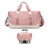 Large Travel Bag | 35L Carry Handle Shoulder Bag | With Water Compartment Shoe Compartment Sports Bag Fitness Backpack | For Sports Fitness Yoga Swimming Everyday Use, pink, see description, See