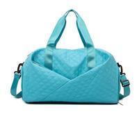 Large Travel Bag Sport Gym for Women Men Outdoor Night Camp with Wet Pockets Shoe Compartment Wet Bags Travel Bag, Lake Blue, Beauty