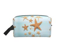 Large Travel Cosmetic Bag - 3D Beautiful Maritime Summer Print Storage Pouch for Toiletries, Makeup - Reusable Organizer with Zipper, White, One Size