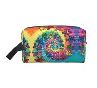 Large Travel Cosmetic Bag - Dancing thanksgiving bear Full-Print Design, Portable Toiletry Organizer, Multi-Use Pouch for Makeup, White, One Size