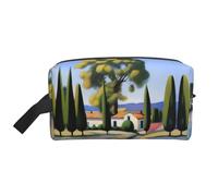 Large Travel Cosmetic Bag Reusable Dopp Kit, a French Landscapes Print Storage Pouch for Toiletries, Makeup, and Accessories