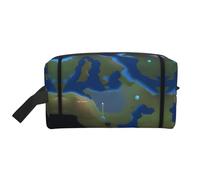 Large Travel Cosmetic Bag Reusable Dopp Kit, Beyond Earth Print Storage Pouch for Toiletries, Makeup, and Accessories