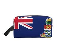 Large Travel Cosmetic Bag Reusable Dopp Kit, Flag of The Cayman Islands Print Storage Pouch for Toiletries, Makeup, and Accessories