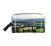 Large Travel Cosmetic Bag Reusable Dopp Kit, French Landscapes Print Storage Pouch for Toiletries, Makeup, and Accessories