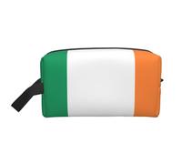 Large Travel Cosmetic Bag Reusable Dopp Kit, Irish Flag Print Storage Pouch for Toiletries, Makeup, and Accessories