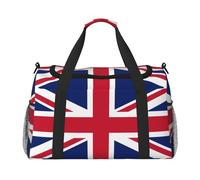 Large Travel Duffel Bag,British flag Print Men Sports Tote Gym Bag,Shoulder Weekender Handbag Overnight for Women