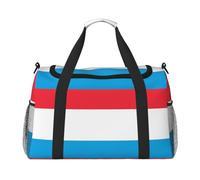 Large Travel Duffel Bag,Luxembourg flag Print Men Sports Tote Gym Bag,Shoulder Weekender Handbag Overnight for Women