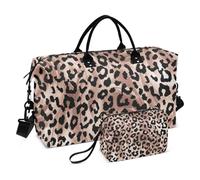 Large Travel Duffel Bag Sports Tote Gym Bag Overnight Weekend Bags Elegant Leopard Spot Holdall Carry On Luggage with Toiletry Bag
