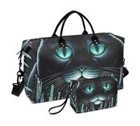Large Travel Duffel Bag Sports Tote Gym Bag Overnight Weekend Bags Fat Big Cat Holdall Carry On Luggage with Toiletry Bag
