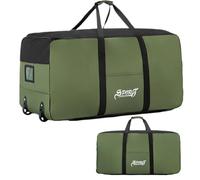 Large Travel Duffel Bag with Wheels, 120L Waterproof Weekend Bag, Large Foldable Duffel, Sports Gym Bag for Women, Men, Luggage Bag for Camping Travel, Moving, 80 x 40 x 40 cm, green, Large Travel