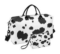 Large Travel Duffle Bag,Dalmatian Dog Spot Print Animal Weekender Travel Bag for Women Men Luggage Bag with Trolley Sleeve,Airplane Travel Essentials for Flying