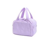 Large Travel Makeup Bag with Multiple Pockets Cosmetic Case & Handle for Women Essentials Cosmetic Makeup Bag Organizer, Lavender, Mass Beauty
