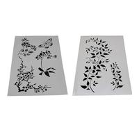Large Tree Vine Leaf & Tree of Life Stencils for Crafts - ShiningUU 2Pcs Reusable PET Wall Stencils for Painting on Wood Walls, Furniture, Canvas | DIY Home Decor Art Crafts Templates