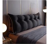 Large Triangular Daybed Wedge Pillow for Reading & Relaxation Black Bolster Headboard Backrest Cushion with Removable Cover 79 Inch Comfort Support