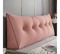 Large Triangular Reading Pillow - King Size Bolster Cushion for Headboard Support Ideal for TV Watching & Gaming Cotton Wedge Backrest for Sofa & Bedroom