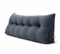 Large Triangular Wedge Headboard Pillow, Ultra Soft, High Resilience Reading Backrest for Bed, Sofa, Tatami, Washable Removable Cover