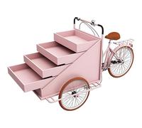 Large Tricycle Vending CartPedal Assist Food Truck 3Wheel Cargo Bike for Mobile Sales Open Body Flower Cart for Weddings & Fairs Front Loading Design
