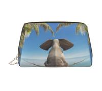 Large Tropical Swing Elephant Printed Cosmetic Bag Portable Cosmetic Storage Bag Suitable for Travel and Business Trips