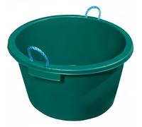 Large Tub with Rope Handles Plaster Mixing Cement Muck Water Storage Bucket Stable Storage Tub - 70L (Green)