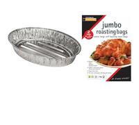 Large Turkey Roasting Tray & Extra Large Roasting Bags Flavour Seal Cooking Turkey Roasting Bags