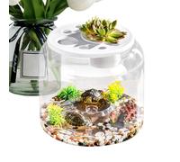Large Turtle Tank - Turtle Terrarium Box, Portable Enclosure | Long Lasting Covered Habitat Tray, Transparent Aquarium Case, Spacious Reptile Container Removable