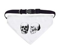 Large 'Two Human Skulls' Dog/Cat/Pet Bandana (PD00065364)