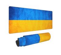 Large Ukrainian Flag Print Mouse Pad Office Desk Mat Keyboard pad for Gaming Office&Home,11.8 x 31.5 in