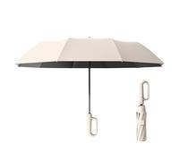 Large Umbrella, 10 Ribs, Storm Resistant - Automatic Open/Close, Golf Umbrella, Outdoor UV Protection, Folding Parasol, Pocket Umbrella, UPF 50, Carabiner Handle for Men and Women, cream white, 106cm