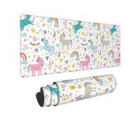 Large Unicorns Pink Print Mouse Pad Office Desk Mat Keyboard pad for Gaming Office & Home,30 x 80 cm.