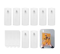 Large Universal Frame Hanger, 8 Picture Hangers, 12 Large Removable Adhesive Strips, Damage Free Picture Hanging Hooks Heavy Duty, No Nails Picture Hooks Ideal for Rentals, Offices, Dorms