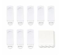 Large Universal Frame Hanger, 8 Picture Hangers, 12 Large Removable Adhesive Strips, No Nail Picture Hanging Hooks for Damage Free Wall Mounting of Frames Photos Art at Home Office