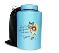 Large Urns for Adult Male Female Ashes, Up to 220 lbs Decorative Cremation Urn for Human Ashes(Sunflower)