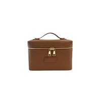 Large Vegan Leather Makeup Bag - Adjustable and Removable compartments, Waterproof Lining, Perfect for Makeup, Cosmetic Cases, Travel, and Professional toiletries (20×12×15cm) 2 Items