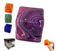 Large Veined Ice Cube Squishies Toy | 5.5cm Stress Cube for Anxiety Relief | Unique Color Swirl Sensory Fidget Toy for Kids & Adults, Soft TPR Squeeze Ball for Focus & Hand Exercise (Single)
