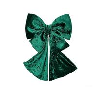 Large Velvet Christmas Bow 70x95cm Double-Loop Hanging Loop | Plush polyester velvet material Suitable for windows doorways and mantels Multiple color options Red Green Wine Red Coffee