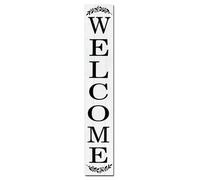 Large Vertical Wooden Outdoor Indoor Chistmas Sign For Front Door Or Porch Standing,20 * 120 CM Rustic Wood Farm House Style,Welcome Sign,Print