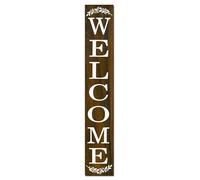 Large Vertical Wooden Outdoor Indoor Chistmas Sign For Front Door Or Porch Standing,20 * 120 CM Rustic Wood Farm House Style,Welcome Sign,Funny Room Decor Vintage Retro
