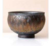 Large Vintage Gilt Ceramic Tea Cup Teaware Kung Fu Tea Cup Coarse Pottery Teacup Rust Glaze Master Cup Single Cup Coffee Cup Travel Tea Set for Tea Lovers(06)