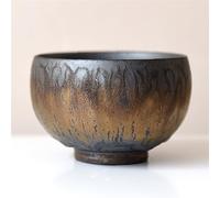 Large Vintage Gilt Ceramic Tea Cup Teaware Kung Fu Tea Cup Coarse Pottery Teacup Rust Glaze Master Cup Single Cup Coffee Cup Travel Tea Set for Tea Lovers(07)