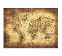 Large Vintage Style Retro Paper Poster Globe Old World Map Poster Educational Gifts for Kids 71x51cm
