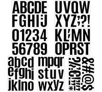 Large Vinyl Alphabet Stickers - Black Self Adhesive Letters & Numbers for Mailbox, Door, Cars, Signs, Window & Home