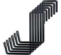 Large Vinyl Coated Heavy Duty Garage Storage Utility Hanging Hooks (6 Pack) - Rafter Hanger Hooks for Bicycle, Ladder, Fence, Pool Cover, Sport Equipment & More