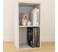 Large Vinyl Lp Music Record Storage Box Cube 12" Cabinet Case Unit Rack Display White