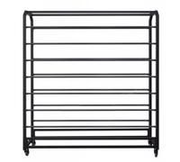 Large Vinyl Spool Hanging Shelf - Adjustable Commercial Fabric Display Rack with 63in Wide Rod & Lockable Wheels for Car Wrap Film, Tablecloths, and More